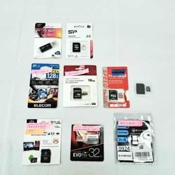 2587〒 【SD/microSDカード等（訳あり品2点含む）まとめ売り 】キングストン/サンディスク/KIOXIA/8GB～1TBまで 【0924】