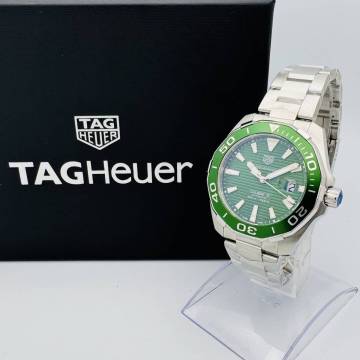 1円〜【未使用タグ付き】TAG HEUER タグホイヤー アクアレーサー キャリバー5/WAY201S/自動巻き/CALIBRE 5/グリーン/希少/緑/メンズ/腕時計