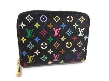1円 ■極美品■ LOUIS VUITTON ルイヴィトン M93740 モノグラムマルチカラー ジッピー コインパース コインケース ブラック系 FT5063