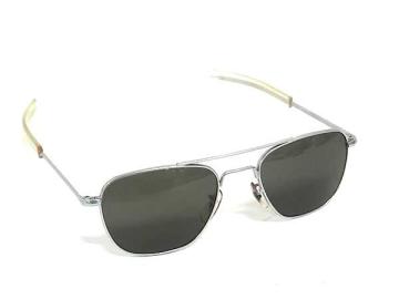 1円 American Optical アメリカン オプティカル サングラス メガネ 眼鏡 めがね メンズ シルバー系 FT4885