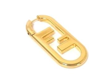 1円 ■美品■ FENDI フェンディ オーロック シングルピアス アクセサリー レディース ゴールド系 FV7387
