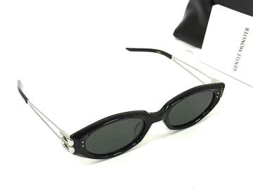 1円■極美品■ Gentle Monster ジェントルモンスター Kunst 01 サングラス メガネ 眼鏡 メンズ レディース ブラック系&times;シルバー系 FV9028