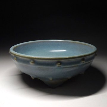 緑屋z■ 中国古玩　鈞窯　水盤 筆洗 水盂 水孟　唐物 時代物　i9/12-6023/30-7#80