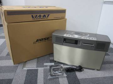 BOSE ボーズ Virtual Imaging Array VIA ステレオミュージックシステム 通電のみ確認 VIA-KT 専用キャリングケース付き 激安1円スタート