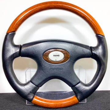 【送料無料・即日発送】MOMO リーガル ウッド&times;レザー コンビ ステアリング 36&phi; 2000年3月製 1円スタート