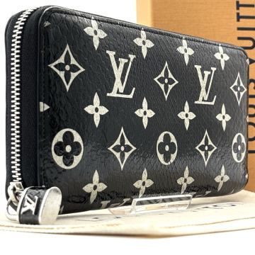 定価70万円◆最高峰品◆LOUIS VUITTON ルイヴィトン ジッピーウォレット パイソン エキゾチック モノグラム 長財布 ブラック ホワイト