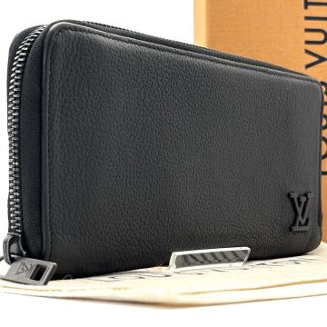 現行◆極美品◆LOUIS VUITTON ルイヴィトン ジッピーホリゾンタル アエログラム 長財布 ロングウォレット ノワール 黒