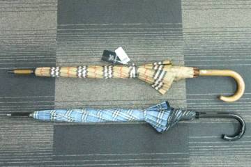 Burberry バーバリー 傘 2点まとめ 雨具 チェック柄 ブラウン系 ブルー系 ブランド