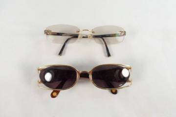  CHANEL シャネル サングラス2点セット リムレスメガネ ゴールドフレーム ココマーク ブランド オシャレ