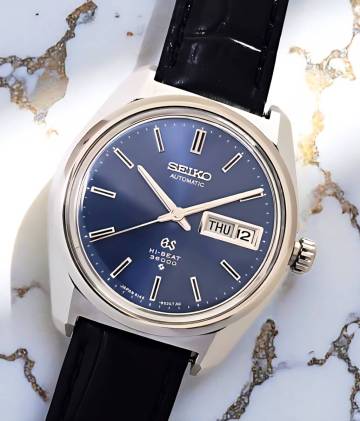 グランドセイコー GRAND SEIKO★ GS ６１４６－８０００ネイビー文字盤★自動巻き★メンズ腕時計 (新品仕上げ&OH済み) 極美品