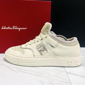 1円【美品】Salvatore Ferragamo フェラガモ【至高の逸品】Noris ノリス SF金具ロゴ メンズ ローカット スニーカー シューズ 靴 26cm位