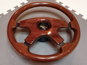 レア！ITALY「IFRA」/イタリア「イフラ」4本スポークウッドステアリング/35&Phi;/WJRホーンボタン付き/訳あり&hellip;格安1円～売り切り！送料無料!!