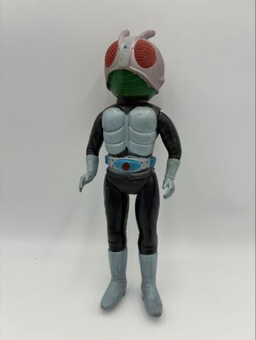 1円スタート 仮面ライダー 1号 旧バンダイ ソフビ 人形 面取れ 昭和 レトロ 当時物 東映 石森プロ 現状品 AF011222