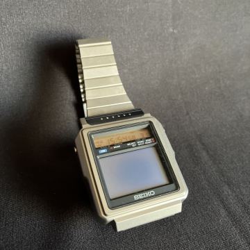 【再出品】未使用　セイコー　テレビウォッチ　SEIKO TV T001-5010 DXA002 bond WATCH 時計　 データバンク デジタル 当時物