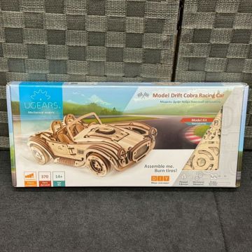 S930-C4-4401【未開封】Ugears ユーギアーズ 1/14 ドリフトコブラ レーシングカー 3D 木製 キット 立体パズル 模型 おもちゃ 玩具 OA