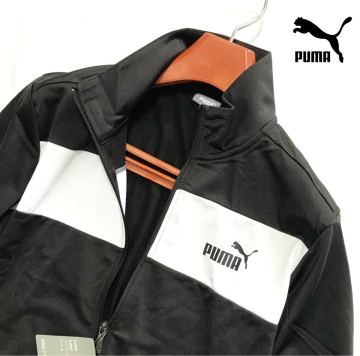◆J382新品【メンズM】ブラック PUMA プーマ ゴルフにオススメ 裏起毛 トラックジャケット 秋冬 トップス ゴルフウェア