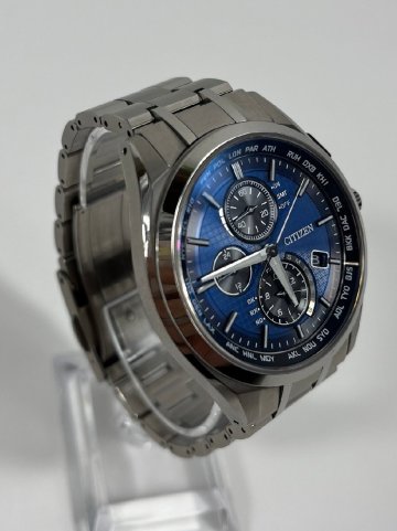 【6PW432】1円スタート CITIZEN シチズン ECO-DRIVE エコドライブ 腕時計 H804-T018696 稼動品 電波ソーラー デイト チタン 現状品