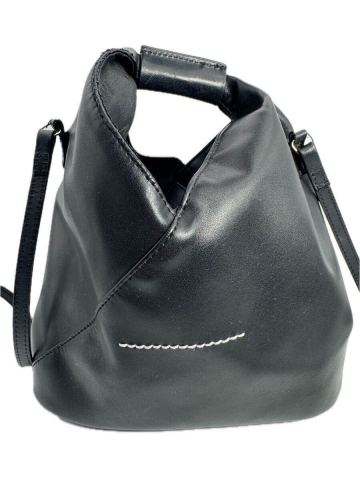 【美品】MM6 Maison Margiela メゾンマルジェラ レザー ショルダーバッグ ブラック 2WAY 正規品 ジャパニーズクロスボディバッグ 本革 