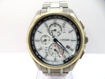 1円開始◆稼働◆ シチズン H804-T025595 ホワイト ソーラー メンズ 腕時計 AE33007