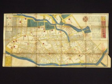 江戸切絵図『駿河台小川町絵図』尾張屋版◆江戸時代 古地図　　　　検)和本古書草双紙木版画黄表紙浮世絵広重北斎蔦屋江戸土産