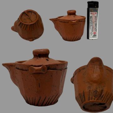 宝瓶 常滑名工 石仙 急須 在銘 急須 茶器 常滑焼 朱泥 在銘 茶道具 時代物 唐物 茶注 備前焼