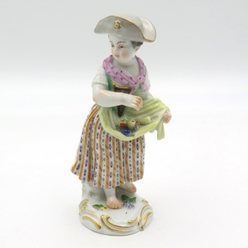 1円〜 Meissen マイセン 庭師の子どもたち フルーツをもつ少女 12 フィギュリン 4408645