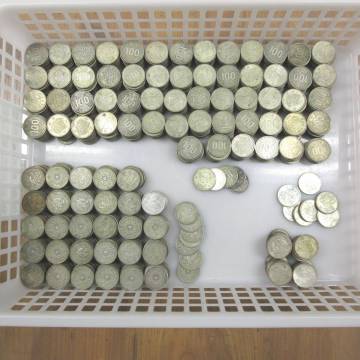 1円スタート 100円銀貨 まとめてセット ① 約4.4kg 稲穂 鳳凰 東京オリンピック(1964)