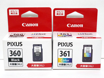 箱傷みアリ 新品 Canon キヤノン純正品 インクカートリッジ 大容量 BC-360XL BC-361XL セット