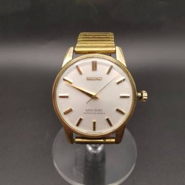 セイコー キングセイコー 44-2000 手巻き式 腕時計 SEIKO 25石 金色ケース バーインデックス アンティーク