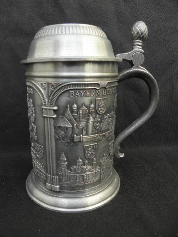 ピューター ビールジョッキ 錫製 蓋付き マグカップ ビアマグ ビアジョッキ / レトロ ヴィンテージ 