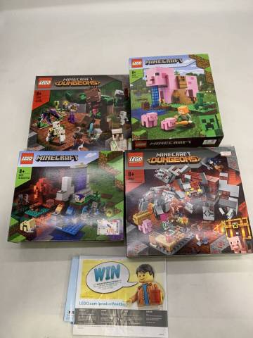 ジャンク 全て状態未確認 LEGO レゴ マインクラフト 4点 まとめ売り 21770 The Pig House 21772 The ruined Portal など