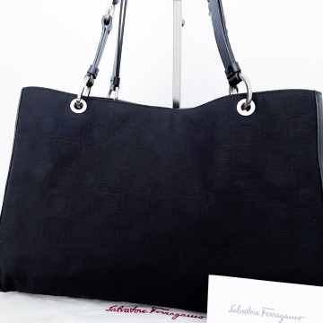 1円■超美品■超希少デザイン■最高級ライン■型崩れ無し■Ferragamo フェラガモ ガンチーニ型押しトートバッグ ビジネス A4 メンズ レザー