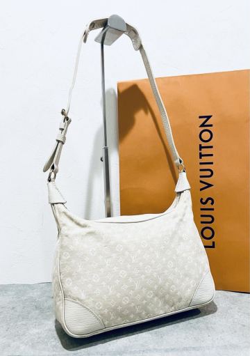 LOUIS VUITTON 極上美品 モノグラム ミニラン ショルダー バッグ ルイ・ヴィトン ブローニュ デュンヌ バック ホワイト