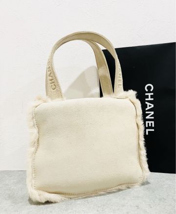 CHANEL 極上美品 トート バッグ シャネル ファー ショルダー バック