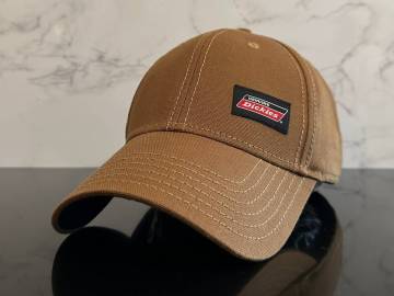 【未使用品】418TA クール★Dickies ディッキーズ キャップ 帽子 CAP ブラウンにロゴワッペンのクールなデザイン！《FREEサイズ》