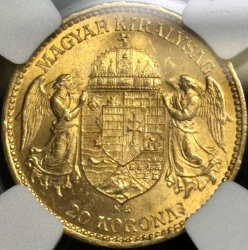 【ハンガリー金貨】(NGC-MS63 6.8g/90%金 1893年)