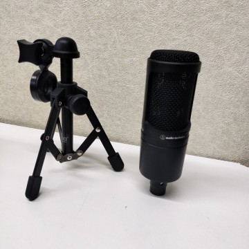 audio-technica オーディオテクニカ AT2020 コンデンサーマイク マイクスタンド付 三脚 getaria