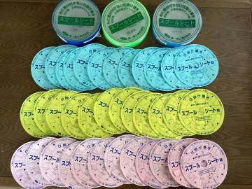 第一精工仕掛け巻きスプールシート　大　各色12枚　計36枚　ケース付き　美品