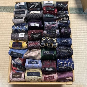 ブランドネクタイ150本程度大量まとめセット ブルガリ ポールスミス バーバリー フェラガモ シャネル エルメス ディオール ラルフローレン