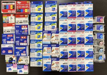 【12Y80】1円スタート 期限切れ プリンター用 インク まとめて 50点以上 EPSON Canon エプロン キャノン 他 純正 互換 インクカートリッジ