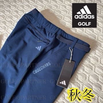 【XL】新品12100円　adidas golf アディダスゴルフ　2024AW メンズ　秋冬　テーパードパンツ　ストレッチゴルフパンツ　ネイビー　紺　NV 