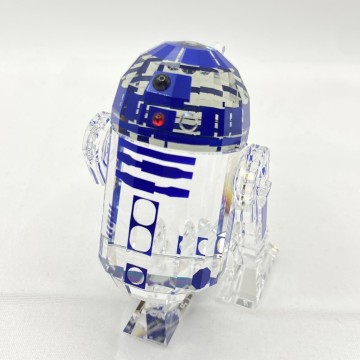 1000円スタート【希少品】Swarovski スワロフスキー スターウォーズ R2-D2 クリスタルガラス フィギュア 置物 オブジェ