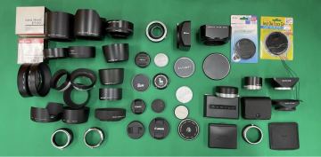（A53）ニコン、キャノン 、CONTAX Canon EW-83B 2代 レンズフード Canon オリンピック1980 限定款 含 35mm レンズキャップ など 現状品
