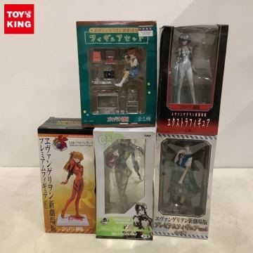 1円〜 未開封 エヴァ新劇場版 フィギュアセット アスカ、プレミアムフィギュアvol.4 綾波レイ他