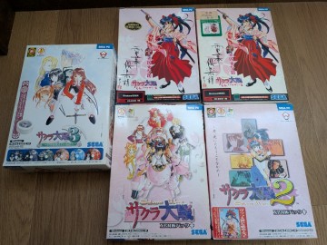 ■PC版サクラ大戦シリーズ まとめて5本 ダブり有 ディスク未開封有 電脳アクセサリー集/XP対応パック+/サクラ大戦2/サクラ大戦3初回限定版