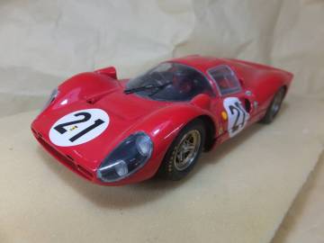 フジミ１/２４FERRARI 330 P：プラボデイ・プラフィットシャシーヘッドライト・テールランプ点灯　テストラン済み