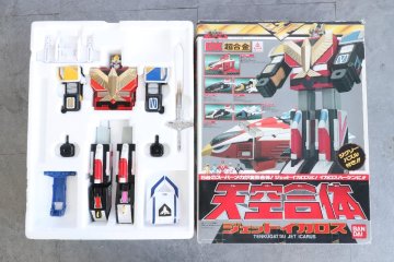 【ト長】BANDAI バンダイ DX超合金 天空合体ジェットイカロス 鳥人戦隊ジェットマン 当時物 箱付き 戦隊 特撮 おもちゃ 玩具 IC563IOS25