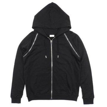 13AW SAINT LAURENT PARIS サンローラン パリ スタッズ ダブルジップ スウェットパーカー エディ期 #38724 エディスリマン フーディー