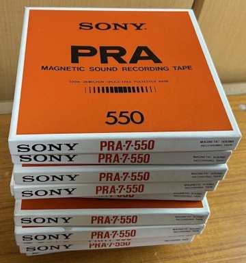 リール・テープ　７号 x １０本　SONY PRA-7-550 使用品/録音済/used reel to reel tapes