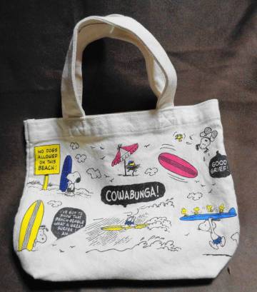 ◇スヌーピー^♪トートバッグ　サーフィン